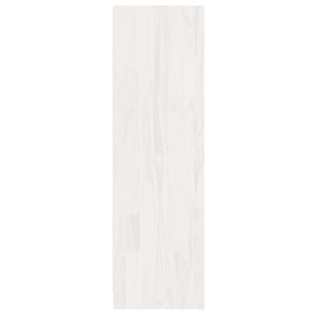 Bookcase/room divider white 36x33x110 cm solid pine wood