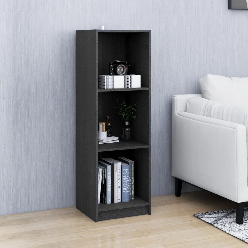 Bibliothèque/séparateur de pièce gris 36x33x110 cm bois de pin massif