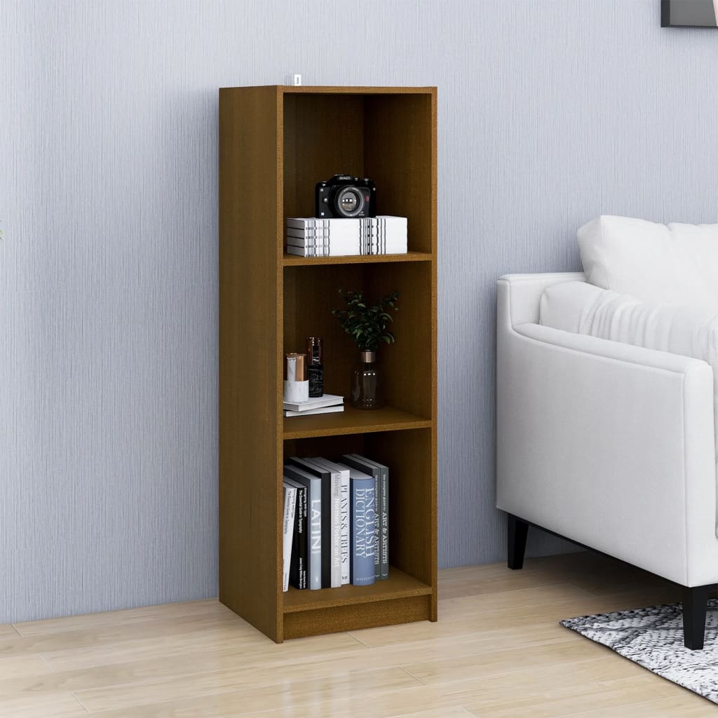 Bibliothèque/séparateur de pièce marron miel 40x30x199 bois de pin massif