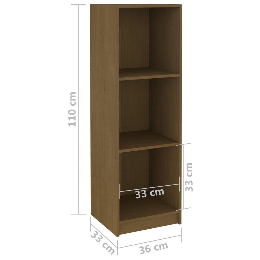 Bibliothèque/séparateur de pièce marron miel 40x30x199 bois de pin massif