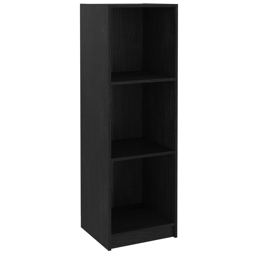 Bibliothèque/séparateur de pièce noir 36x33x110 cm bois de pin massif