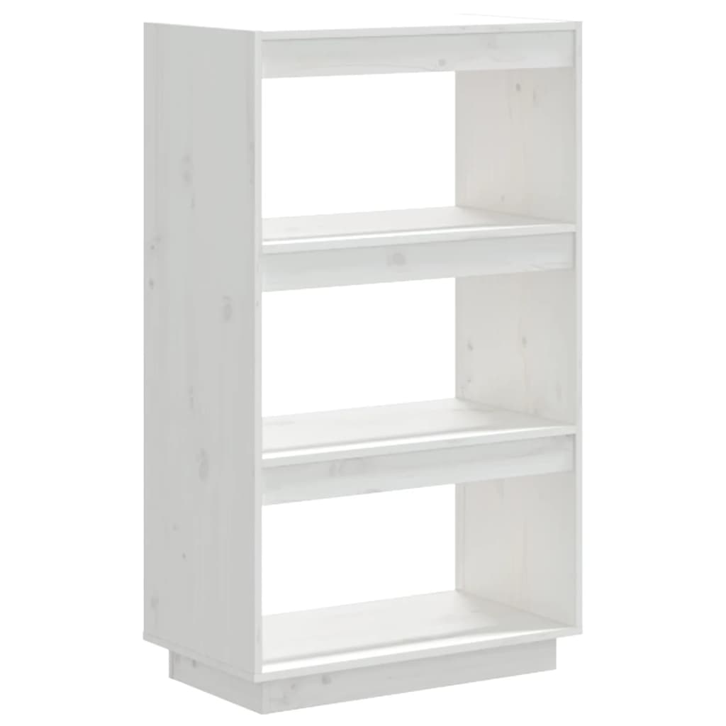 Bibliothèque/séparateur de pièce blanc 60x35x103 cm bois de pin massif