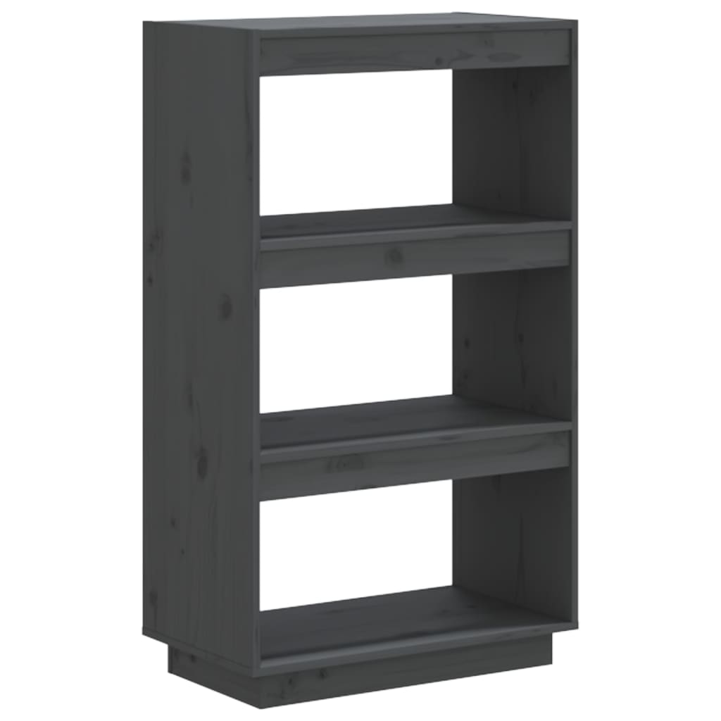 Bibliothèque/séparateur de pièce gris 60x35x103 cm bois de pin massif