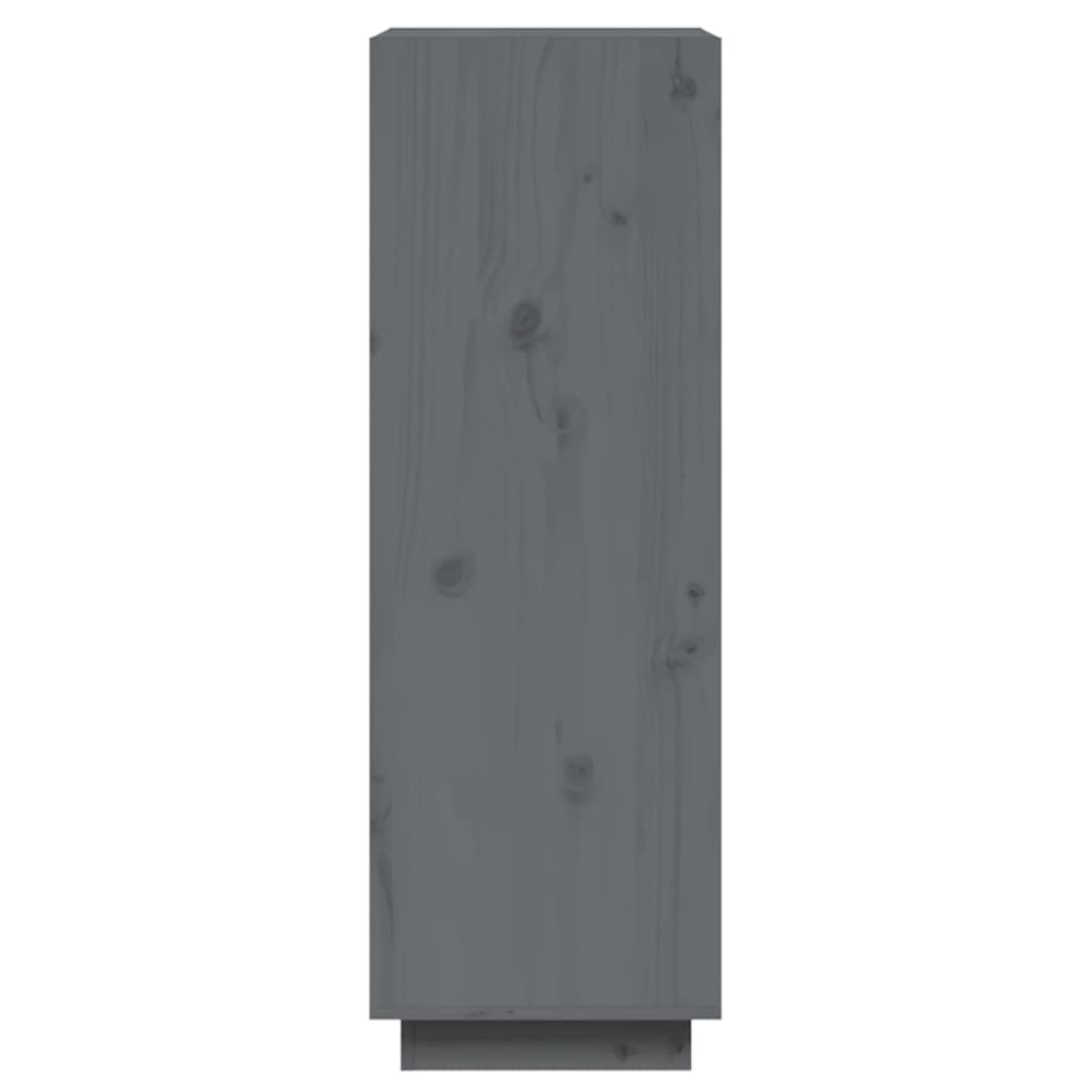 Bibliothèque/séparateur de pièce gris 60x35x103 cm bois de pin massif
