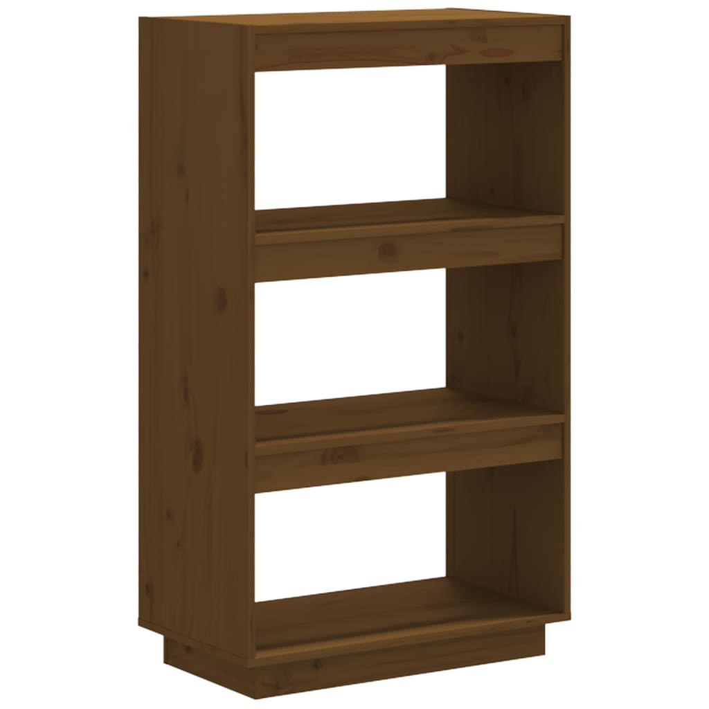 Bibliothèque/séparateur de pièce marron miel 60x35x103 bois de pin massif