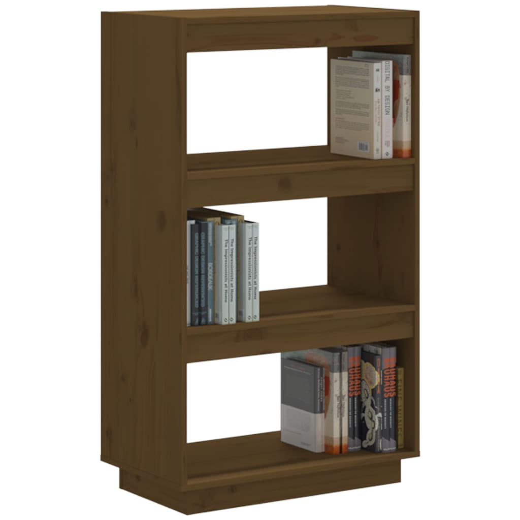 Bibliothèque/séparateur de pièce marron miel 60x35x103 bois de pin massif