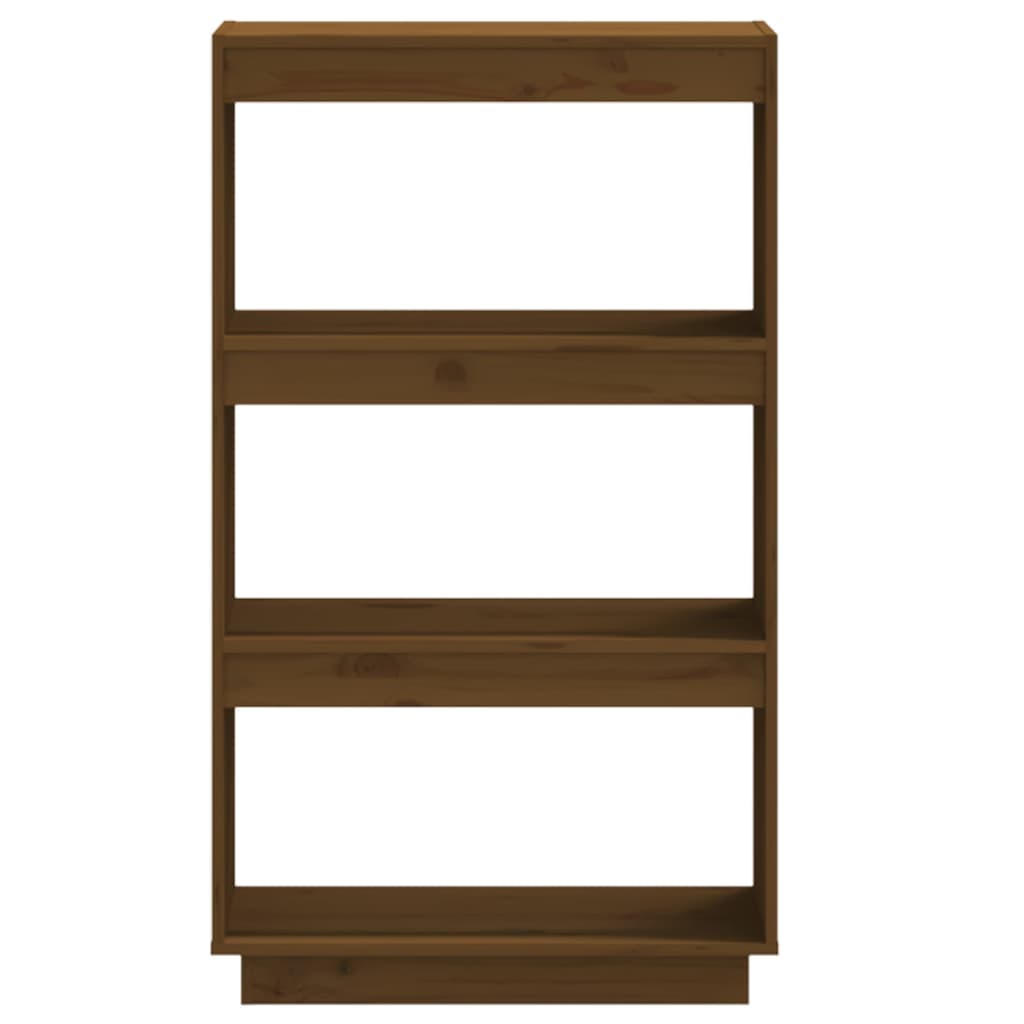 Bibliothèque/séparateur de pièce marron miel 60x35x103 bois de pin massif