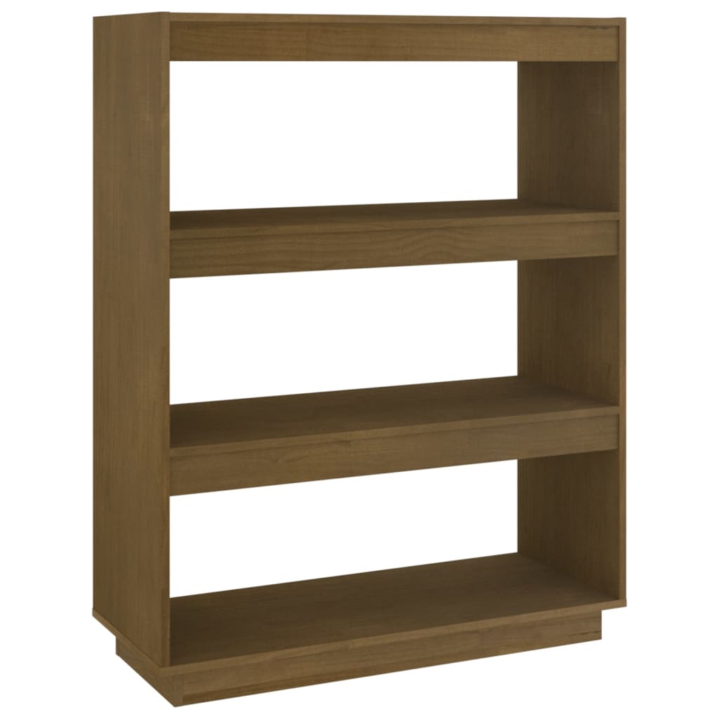 Bibliothèque/séparateur de pièce marron miel 80x35x103 bois de pin massif