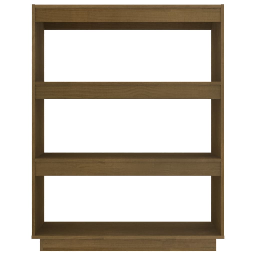 Bibliothèque/séparateur de pièce marron miel 80x35x103 bois de pin massif