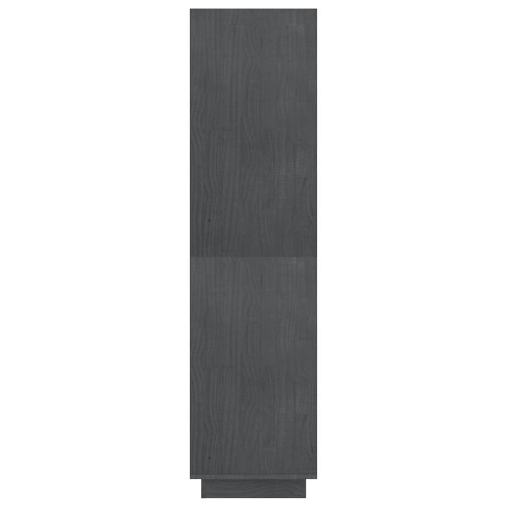 Bibliothèque/séparateur de pièce gris 80x35x135 cm bois de pin massif