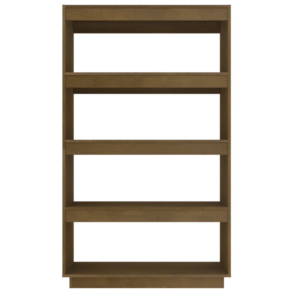 Bibliothèque/séparateur de pièce marron miel 80x35x135 bois de pin massif
