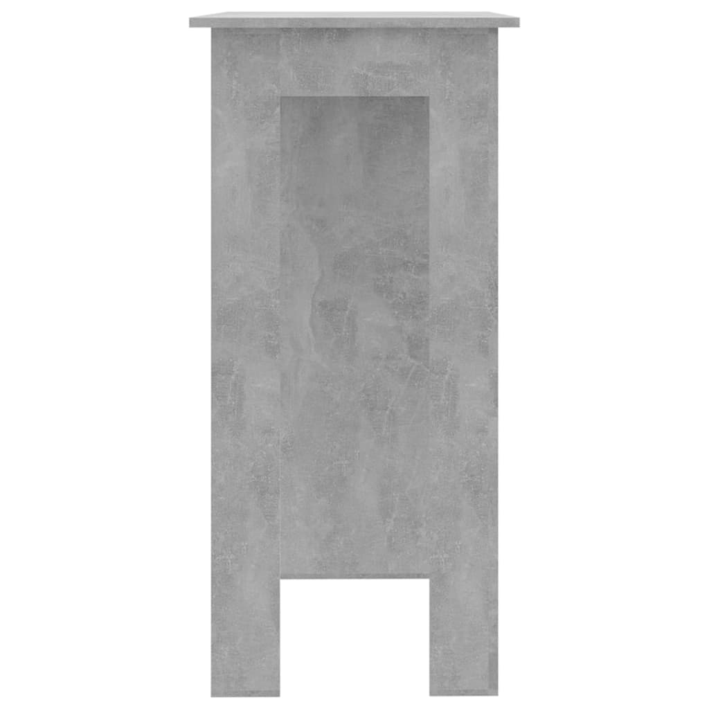 Bar table with shelf concrete gray 102x50x103.5 cm made of wood material
