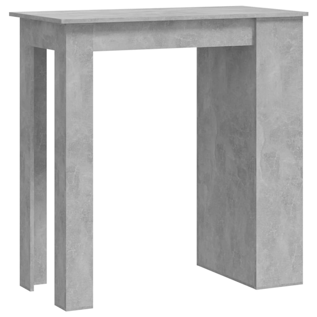 Bar table with shelf concrete gray 102x50x103.5 cm