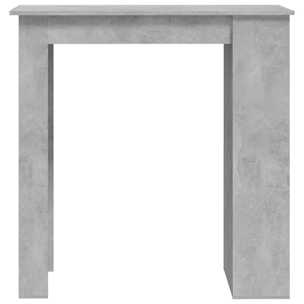 Bar table with shelf concrete gray 102x50x103.5 cm