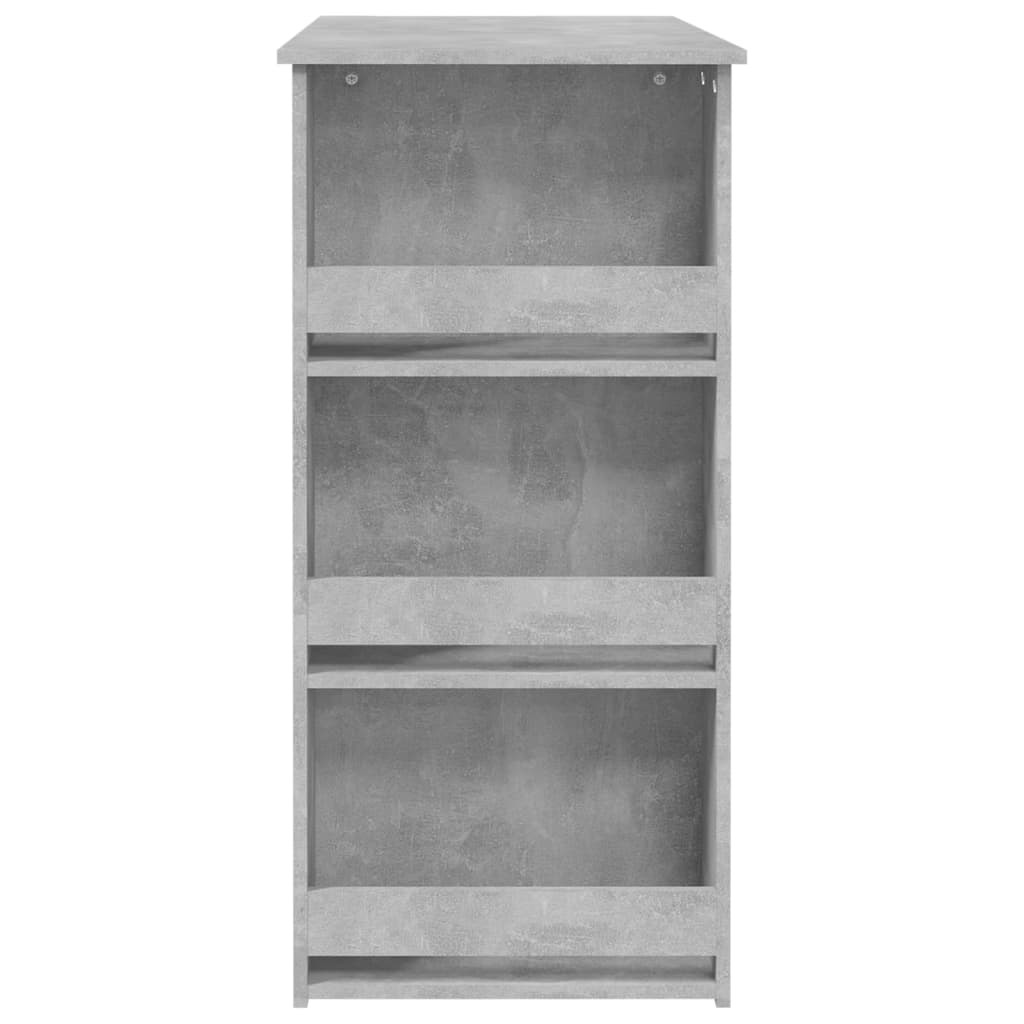 Bar table with shelf concrete gray 102x50x103.5 cm