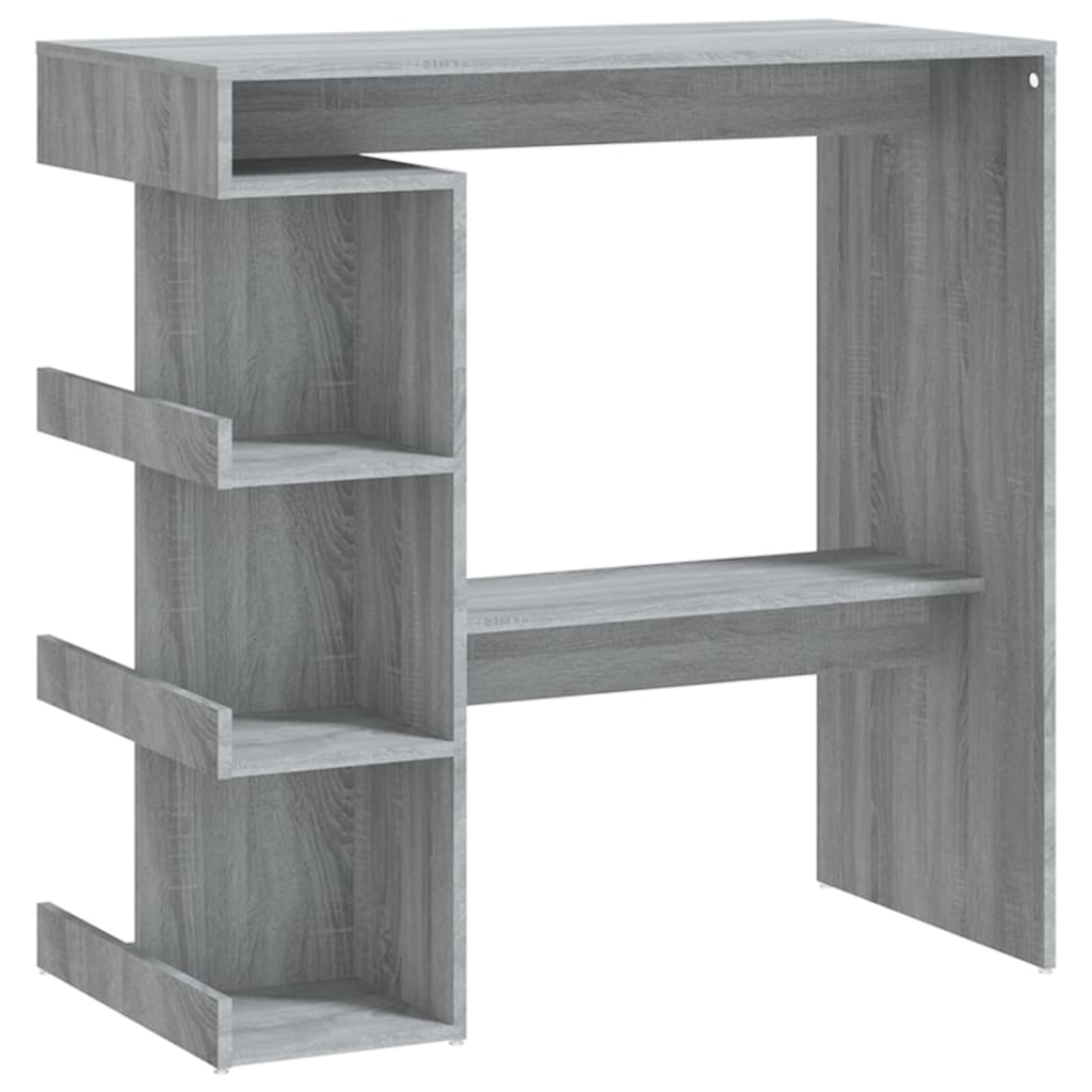 Bar table with shelf Gray Sonoma 100x50x101.5 cm
