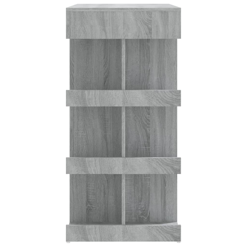 Bar table with shelf Gray Sonoma 100x50x101.5 cm
