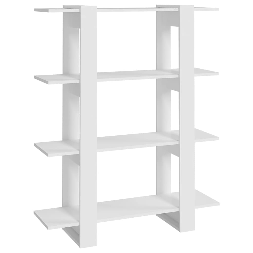 Bookcase/room divider white 100x30x123.5 cm