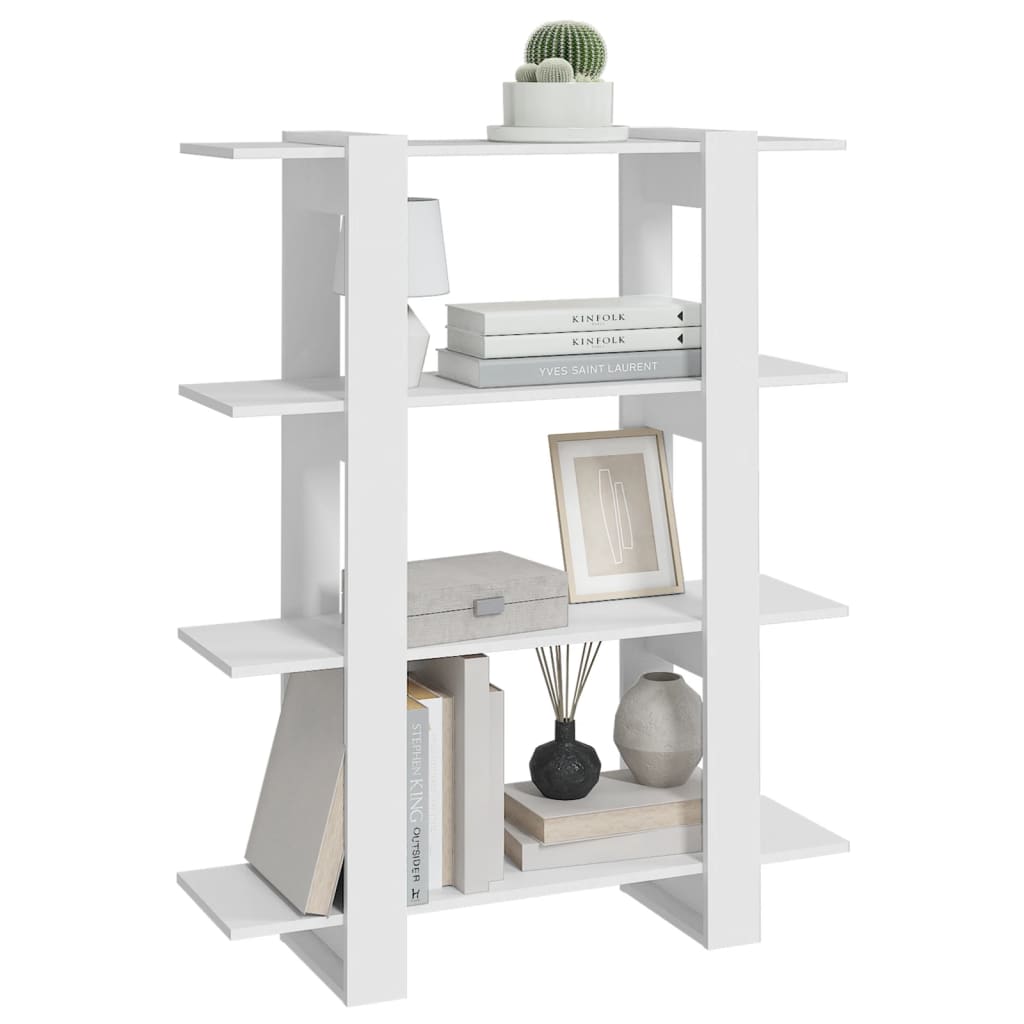 Bookcase/room divider white 100x30x123.5 cm