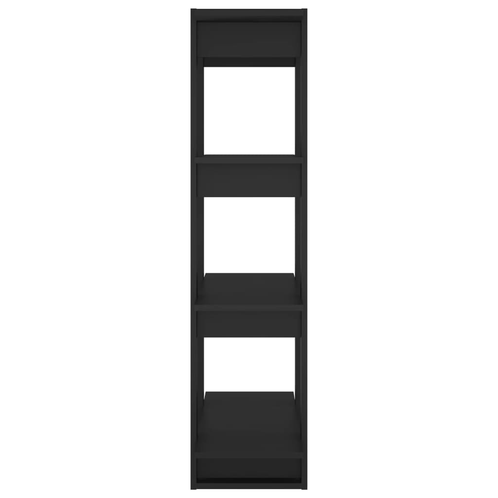 Bibliothèque/séparateur de pièce noir 80x30x123,5 cm