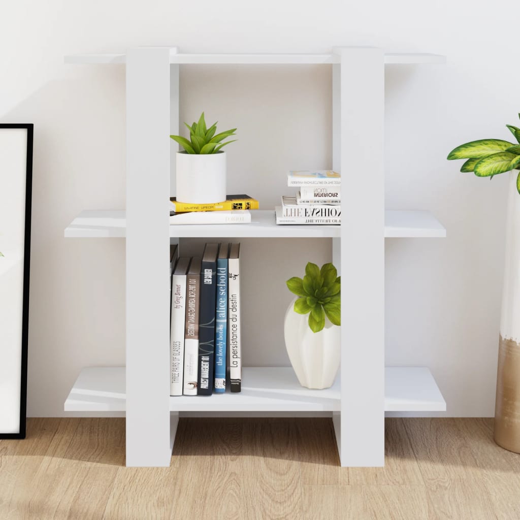 Bibliothèque/séparateur de pièce blanc 80x30x87 cm