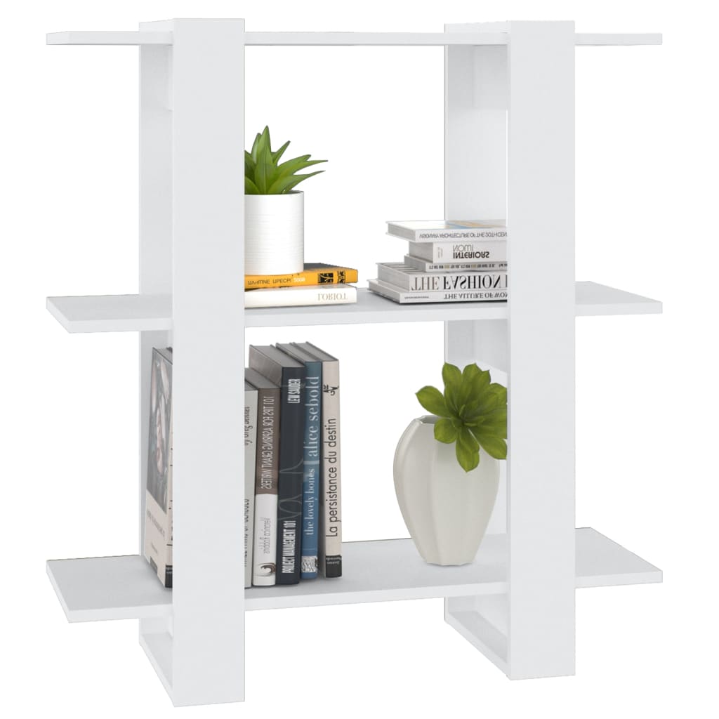 Bibliothèque/séparateur de pièce blanc 80x30x87 cm