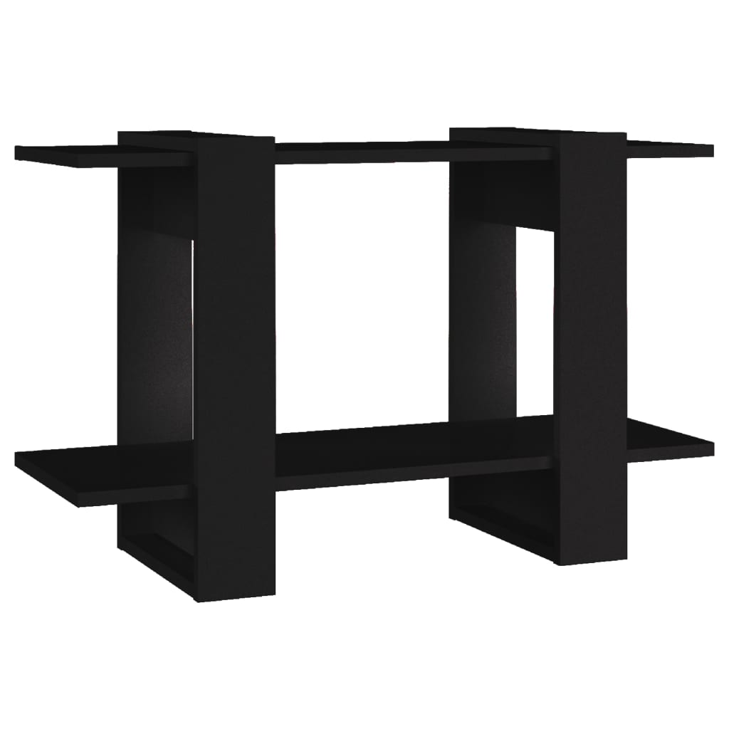 Bibliothèque/séparateur de pièce noir 80x30x51 cm