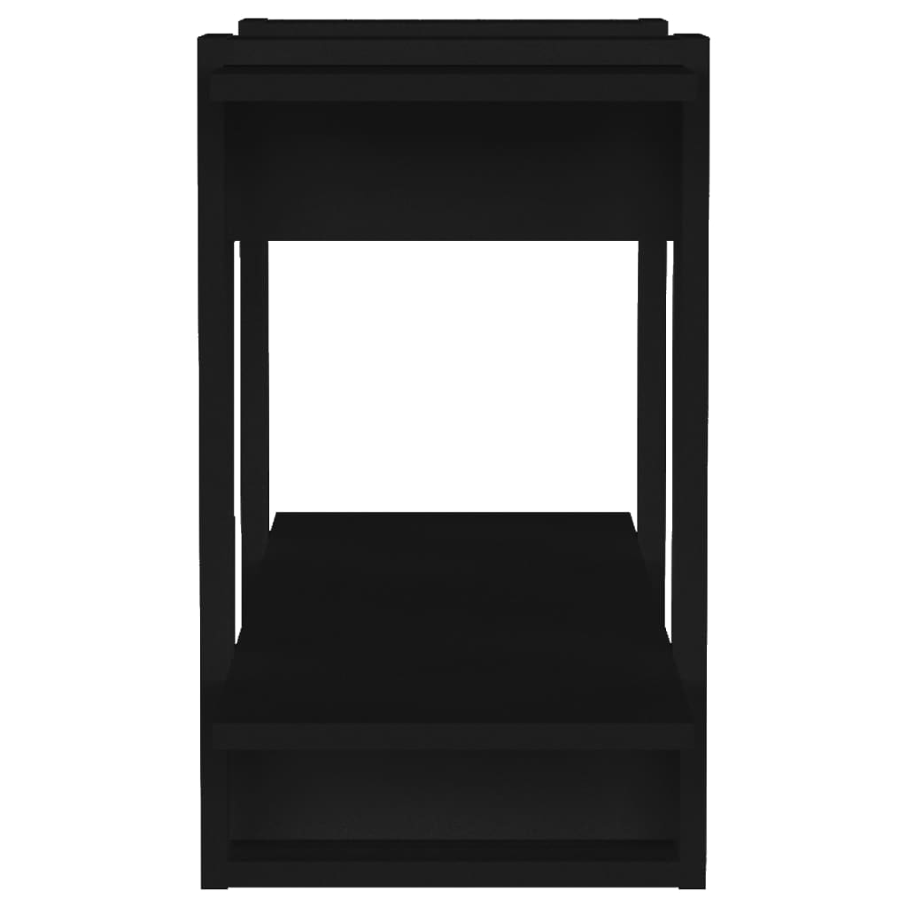 Bibliothèque/séparateur de pièce noir 80x30x51 cm