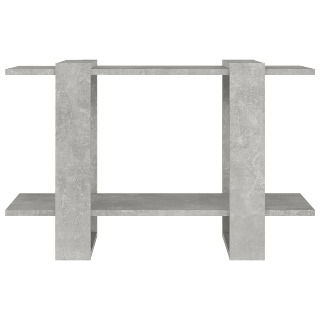 Bibliothèque/séparateur de pièce gris béton 80x30x51 cm