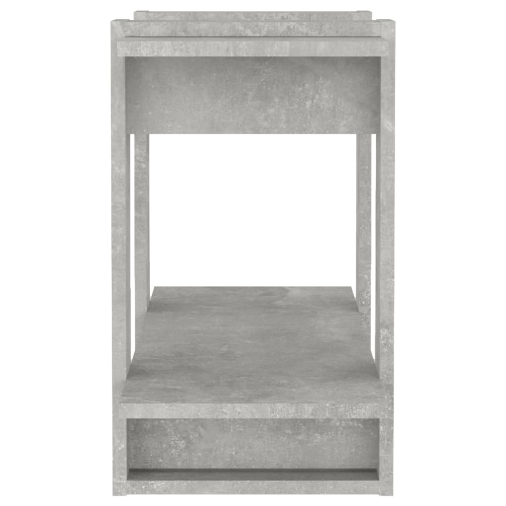 Bibliothèque/séparateur de pièce gris béton 80x30x51 cm