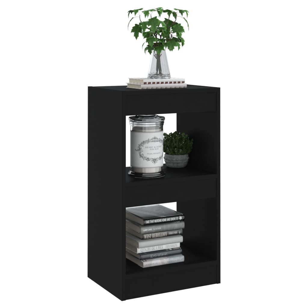 Bibliothèque/séparateur de pièce noir 40×30×72cm