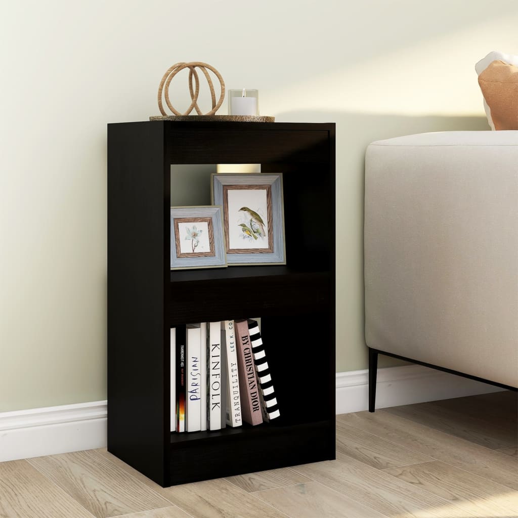 Bibliothèque/séparateur de pièce noir 40×30×72cm