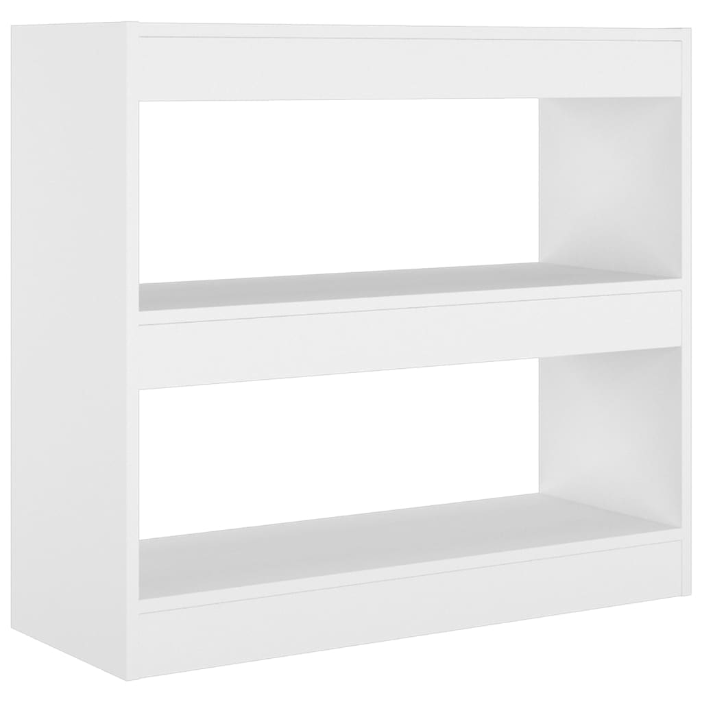 Bookcase/room divider white 80x30x72 cm