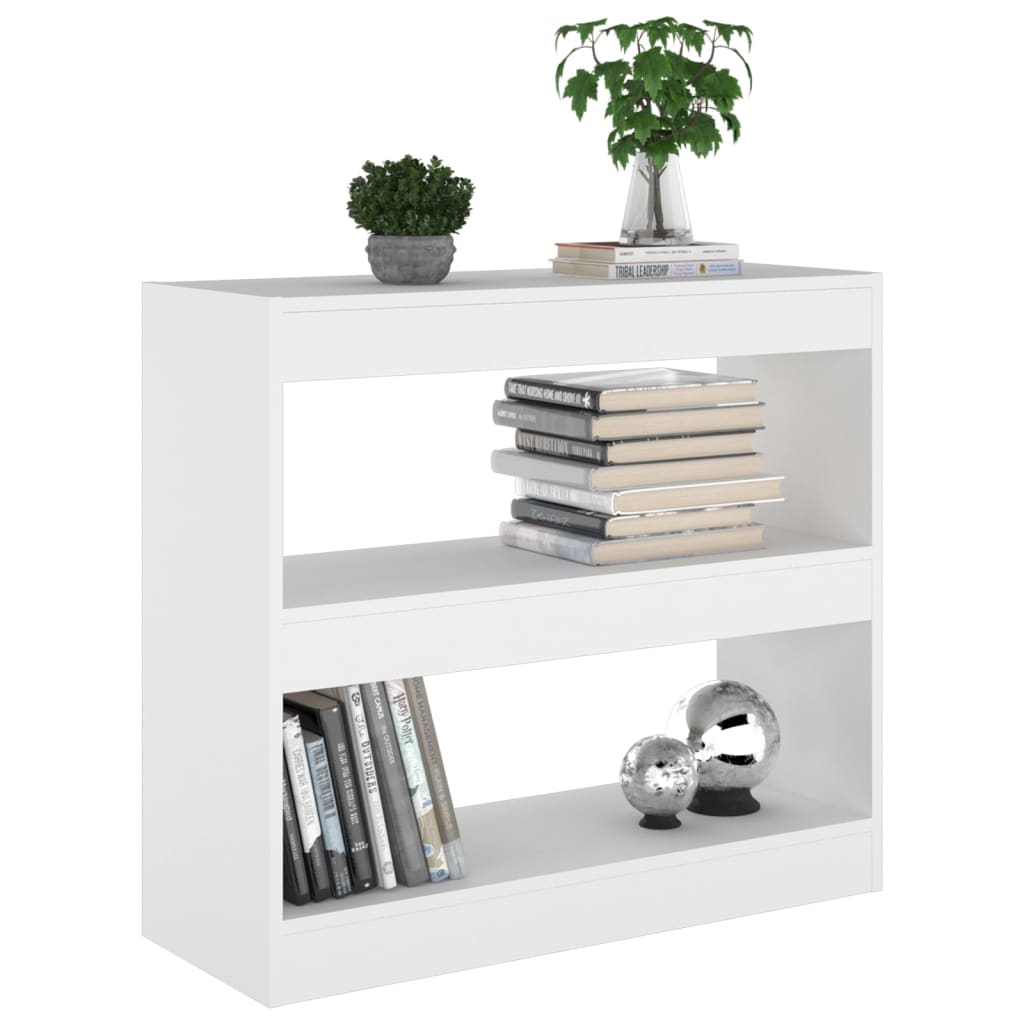 Bookcase/room divider white 80x30x72 cm