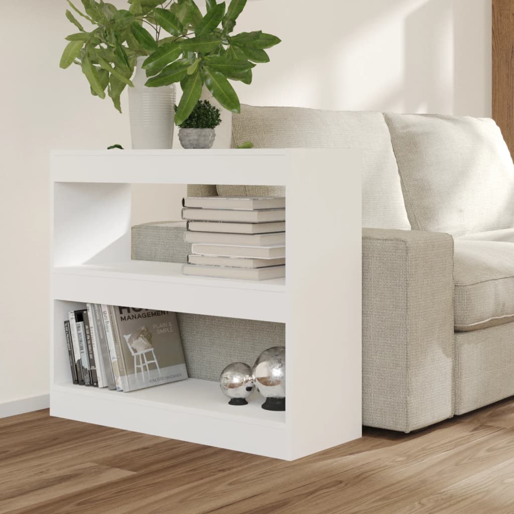 Bookcase/room divider white 80x30x72 cm