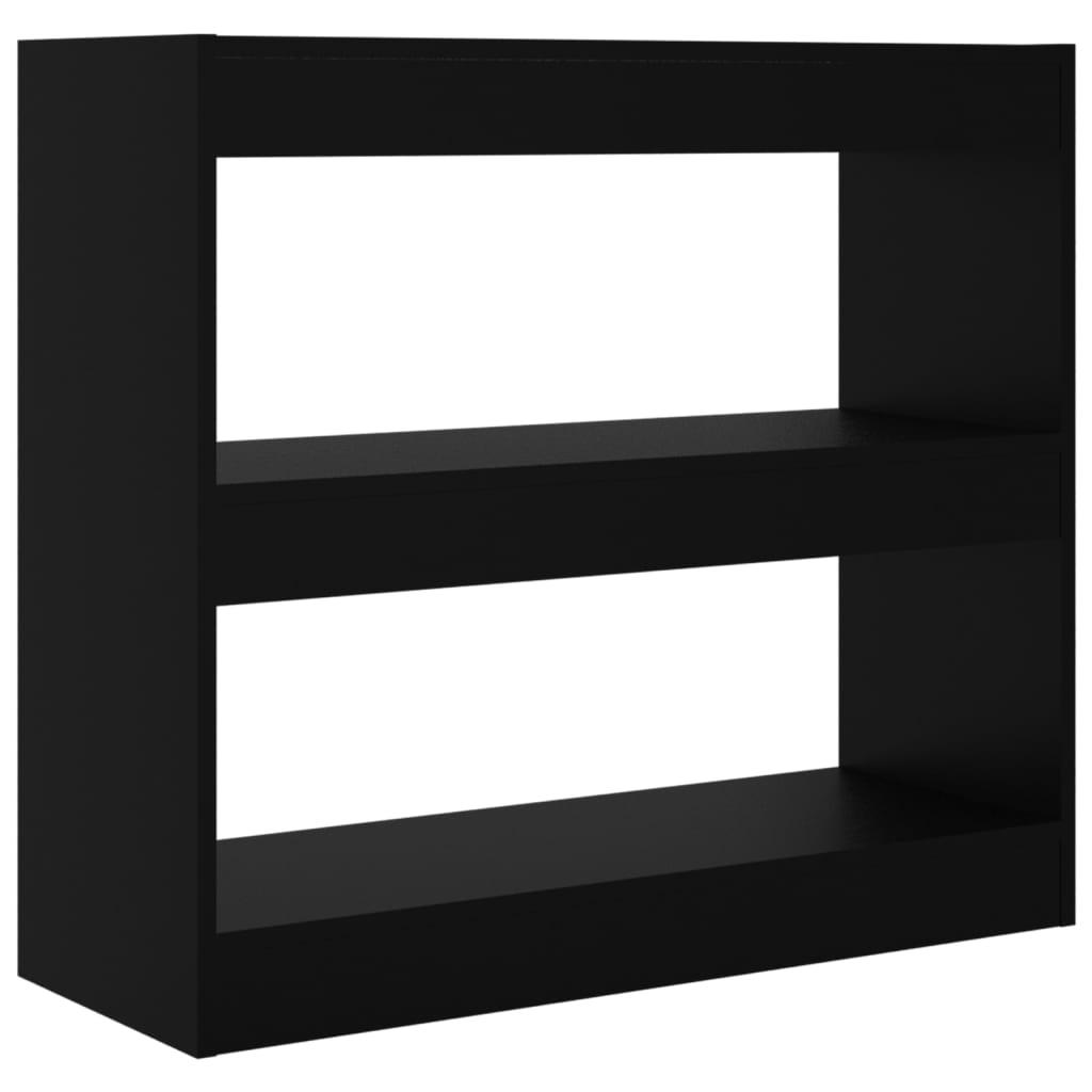Bookcase/room divider black 80x30x72 cm
