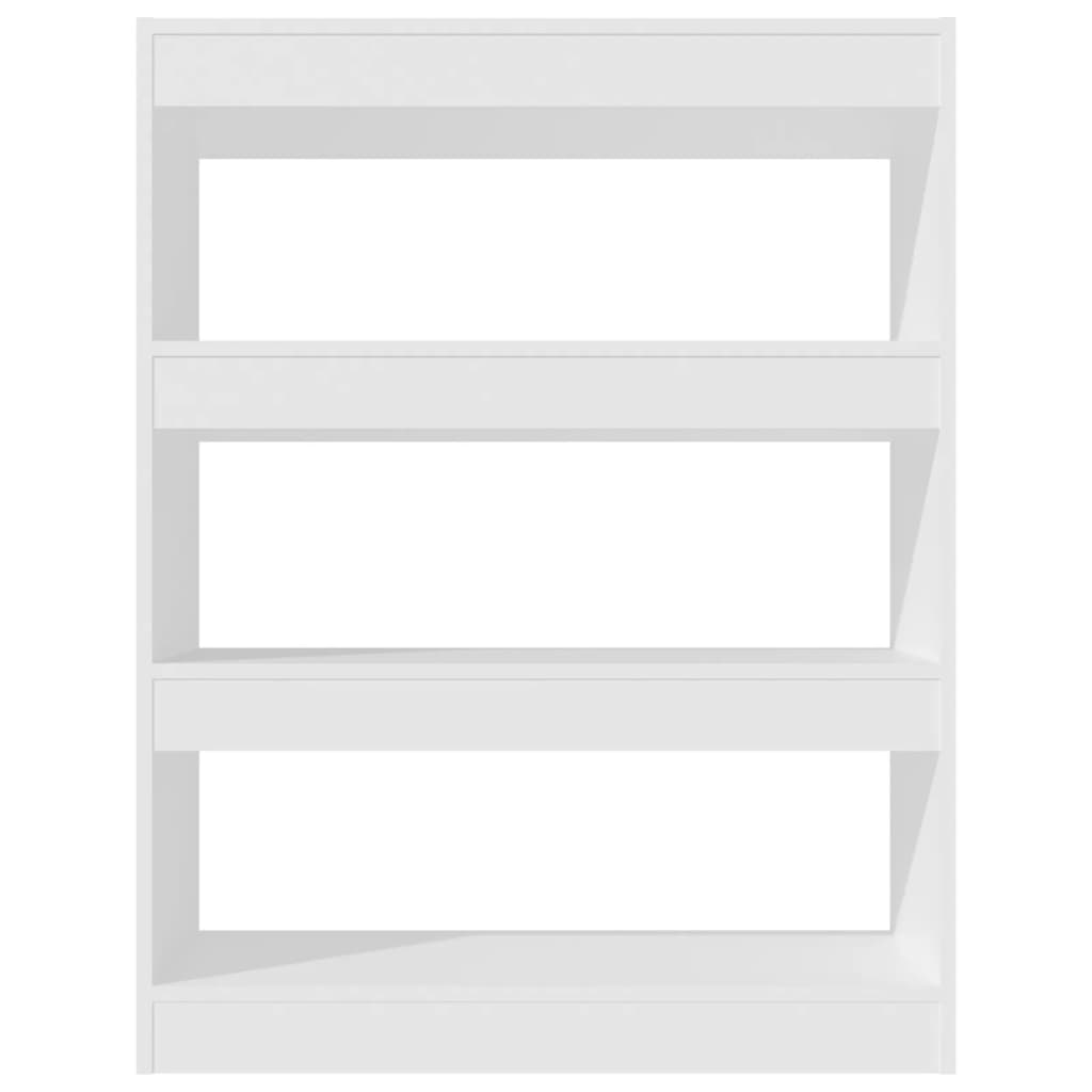 Bookcase/room divider white 80x30x103 cm wood material