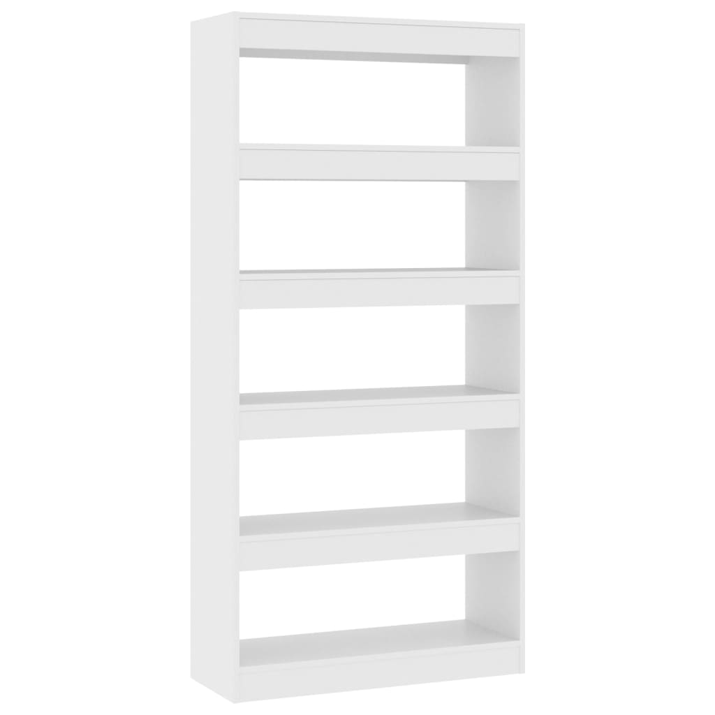 Bookcase/room divider white 80x30x166 cm wood material
