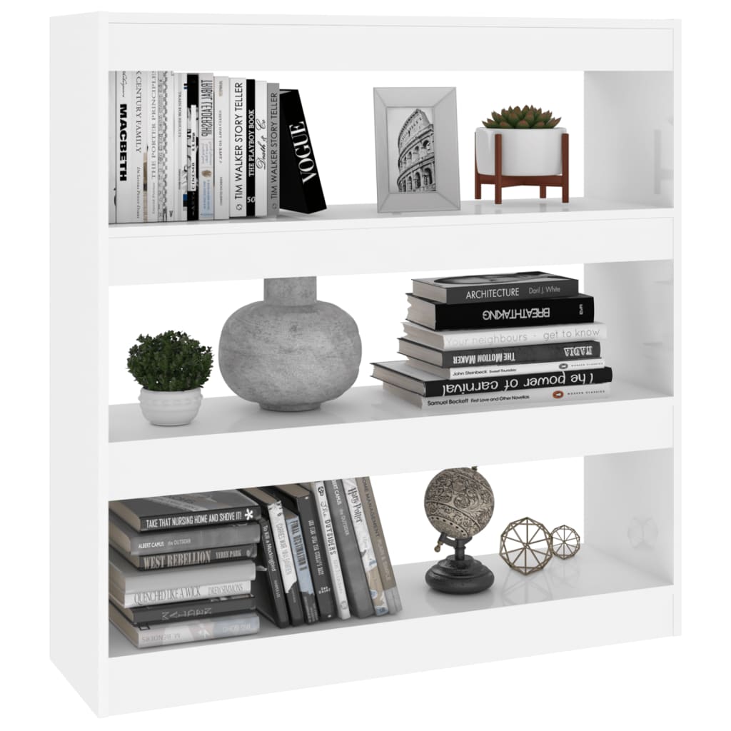 Bibliothèque/séparateur de pièce blanc 100x30x103 cm