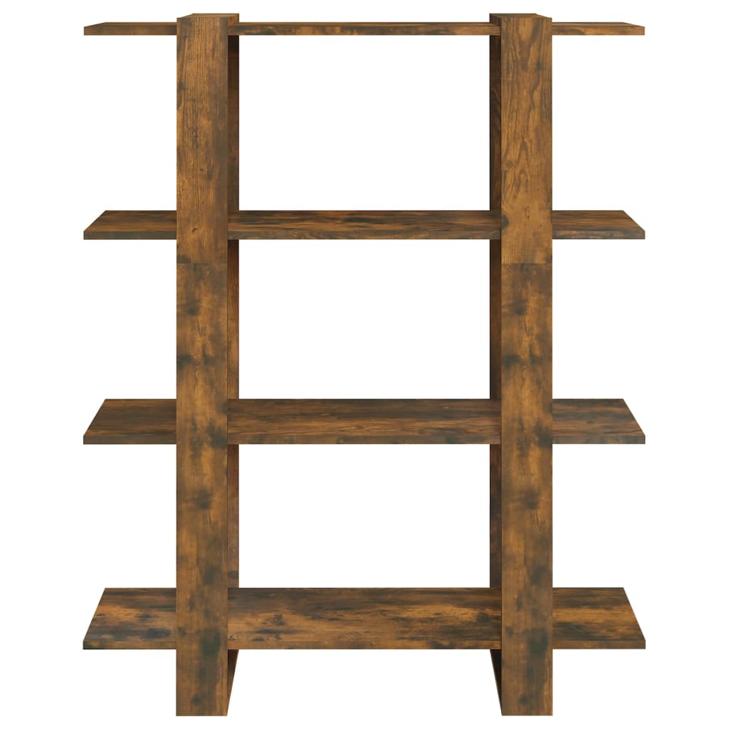 Bibliothèque/séparateur de pièce chêne fumé 100×30×123,5 cm