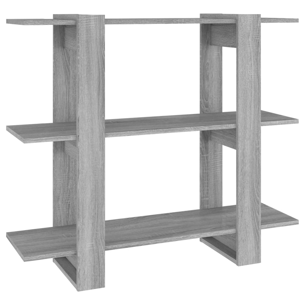 Bibliothèque/séparateur de pièce Gris Sonoma 100×30×87 cm