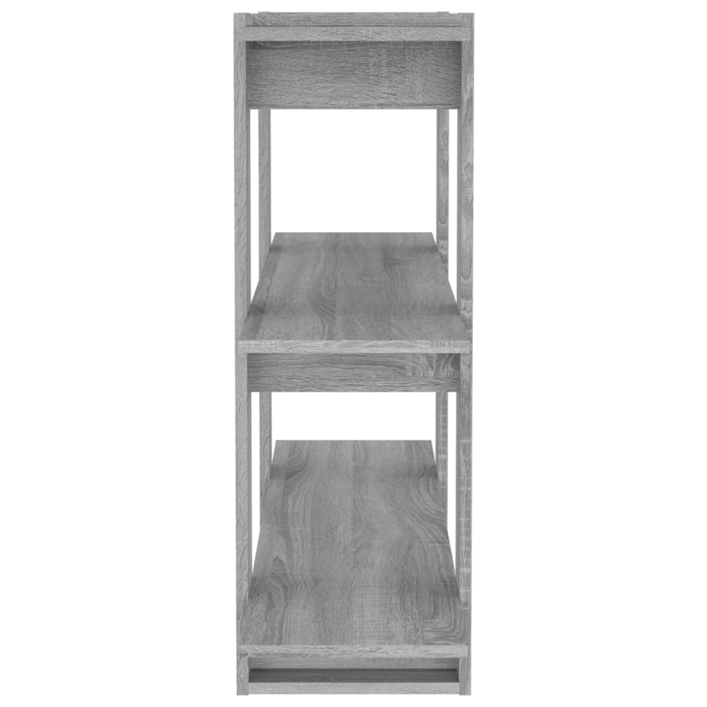 Bibliothèque/séparateur de pièce Gris Sonoma 100×30×87 cm