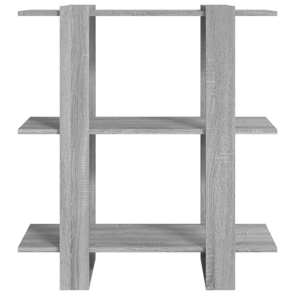 Bibliothèque/séparateur de pièce gris Sonoma 80x30x87 cm