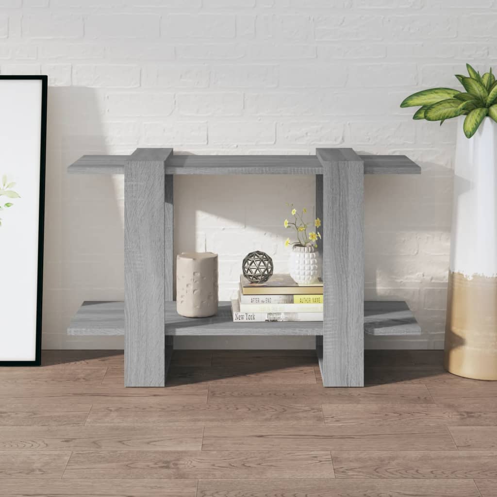Bibliothèque/séparateur de pièce gris Sonoma 80x30x51 cm