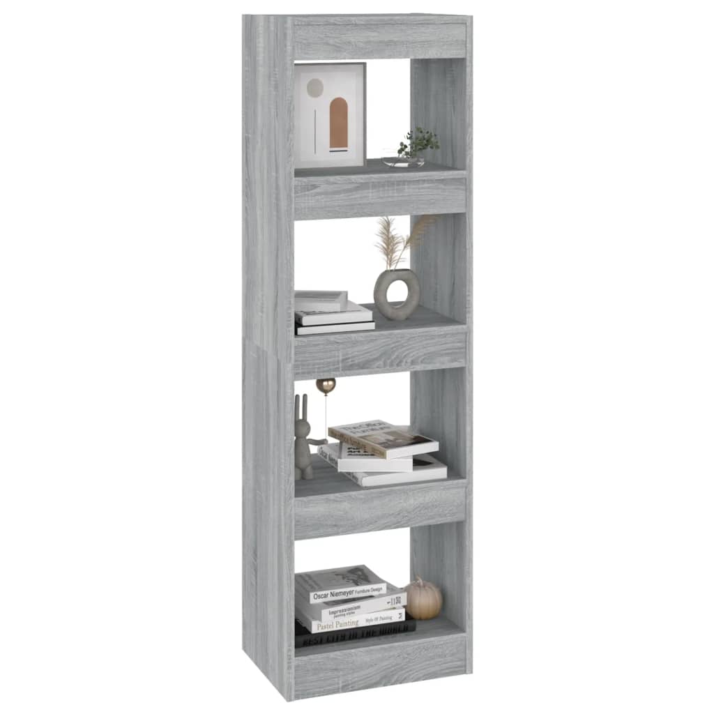 Bibliothèque/séparateur de pièce gris Sonoma 40x30x135 cm