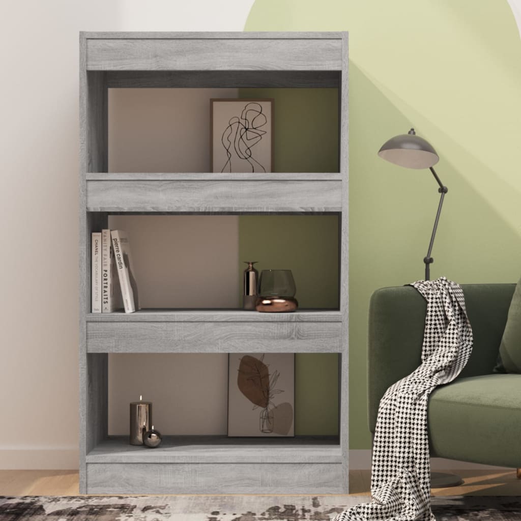 Bibliothèque/séparateur de pièce gris Sonoma 60x30x103 cm matériau bois