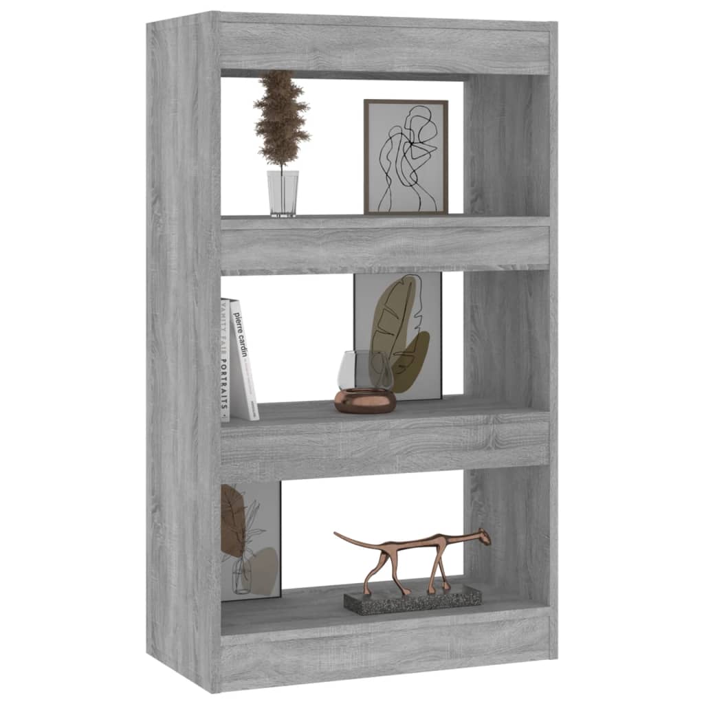 Bibliothèque/séparateur de pièce gris Sonoma 60x30x103 cm matériau bois