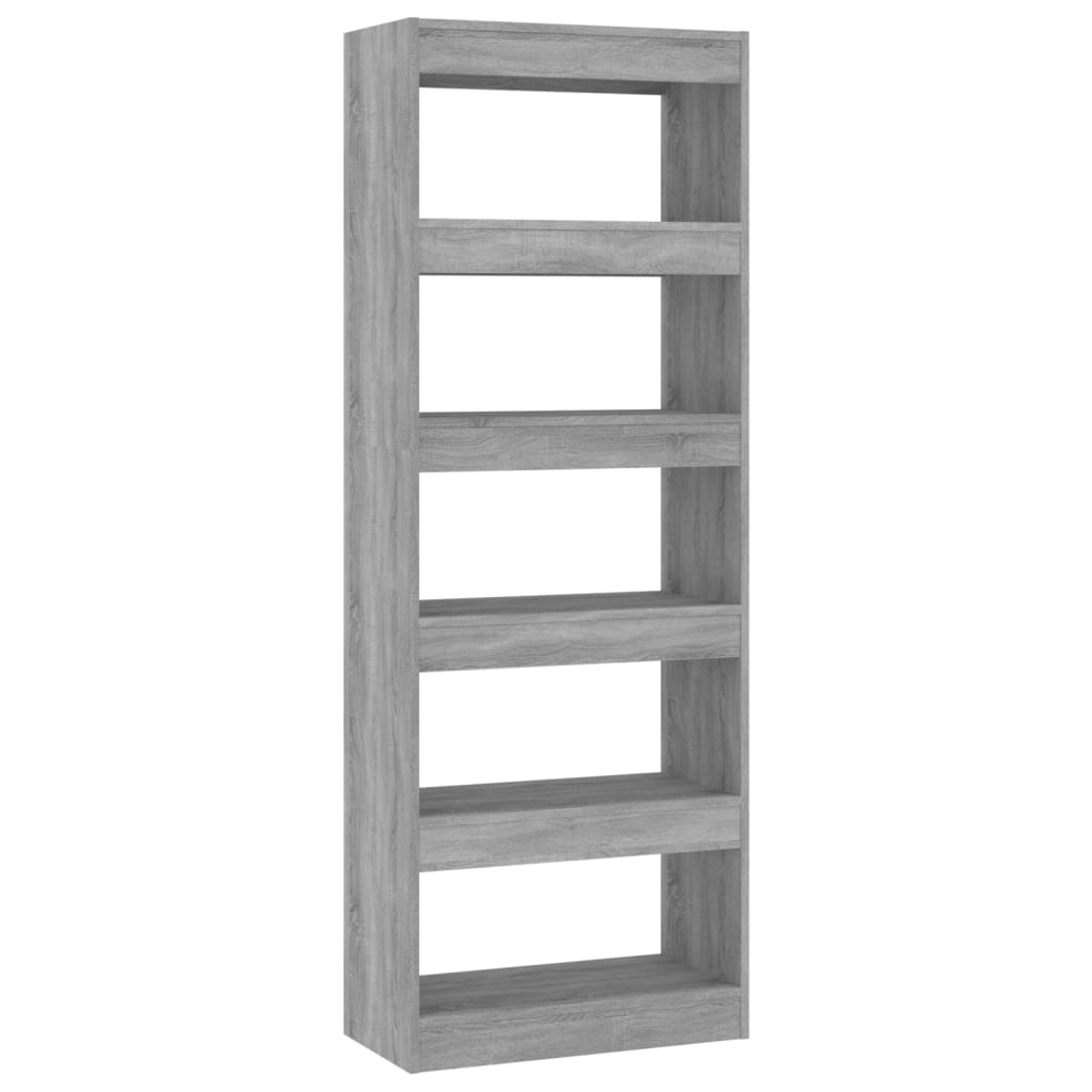 Bibliothèque/séparateur de pièce gris Sonoma 60x30x166 cm matériau bois