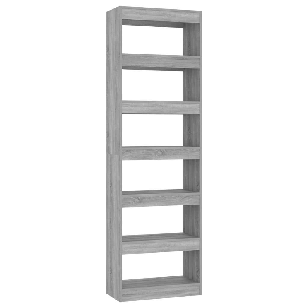 Bibliothèque/séparateur de pièce gris Sonoma 60x30x198 cm