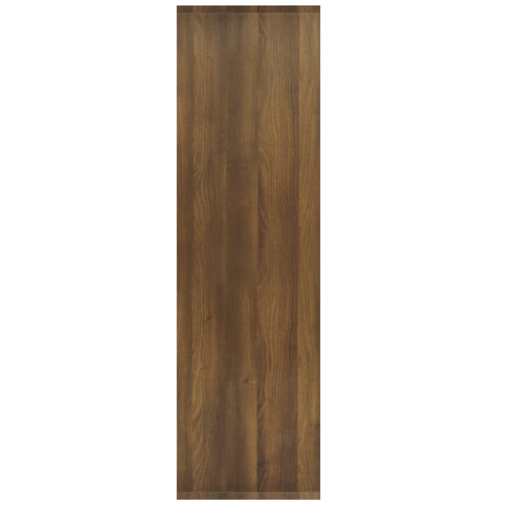Bibliothèque/séparateur de pièce chêne brun 80x30x103 cm matériau bois